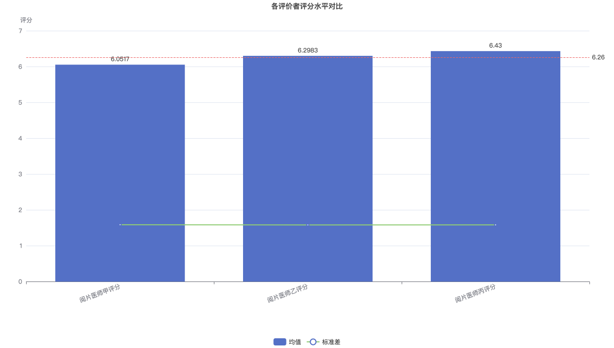 各评价者评分水平对比